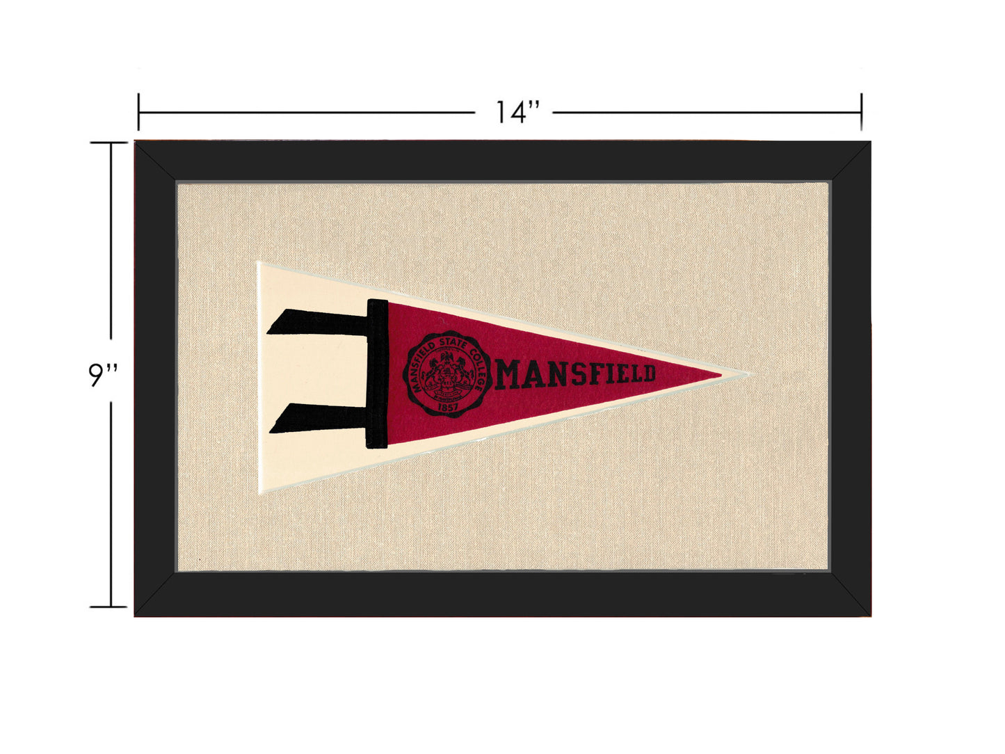 Vintage Mansfield State College Pennant