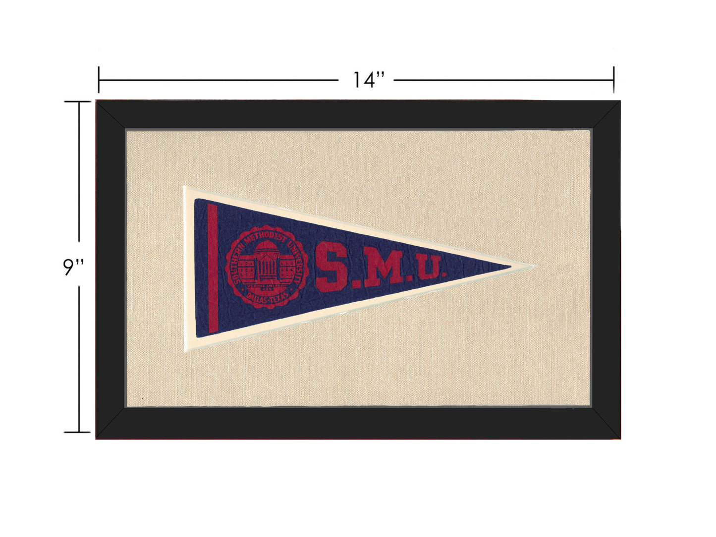 Vintage Southern Methodist University Pennant