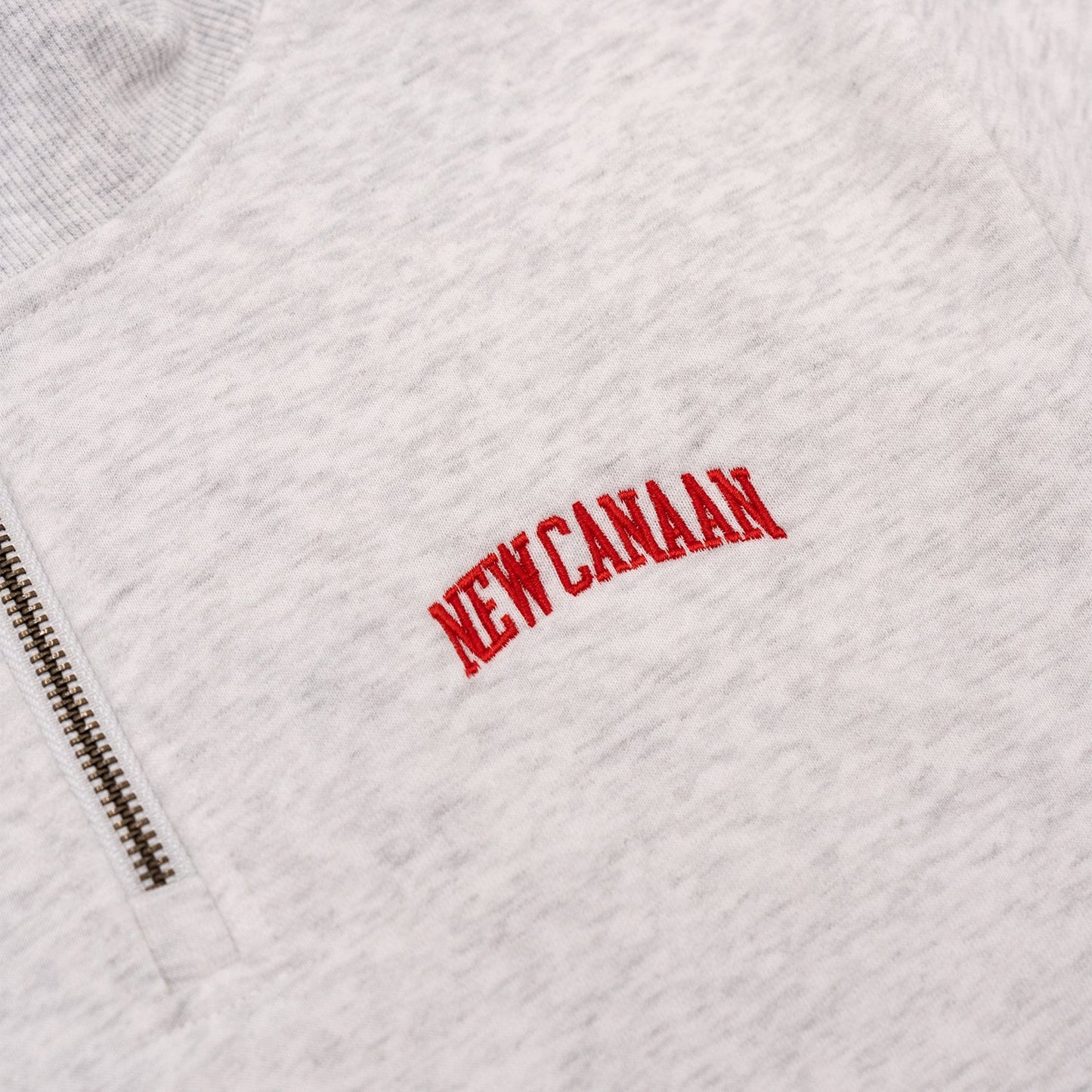 New Canaan Quarter Zip in Silver Grey