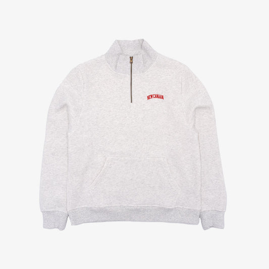 New Canaan Quarter Zip in Silver Grey