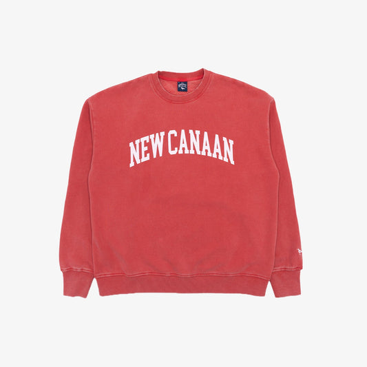 New Canaan Crewneck in Washed Red