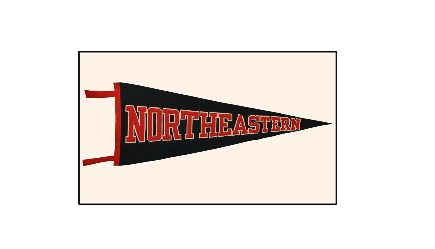 Vintage Northeastern University pennant "Circa 1950s"