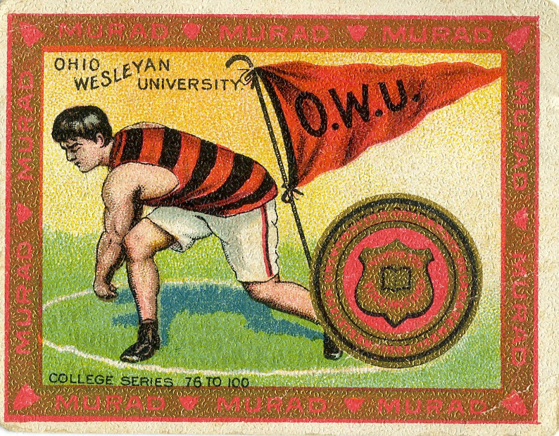 Vintage Ohio Wesleyan University Tobacco Card circa 1910