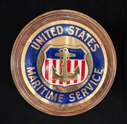 Vintage United States Maritime Service Plaque circa 1950s