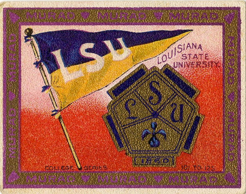 Vintage Louisiana State University Tobacco Card circa 1910