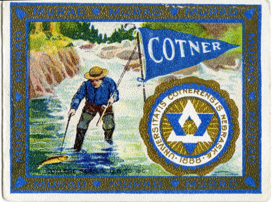 Vintage Cotner College Tobacco Card circa 1900