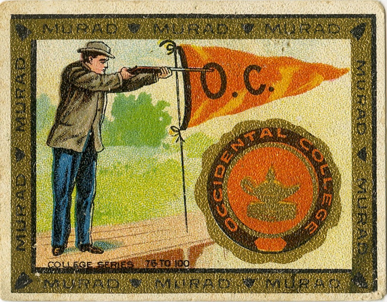 Vintage Occidental College Tobacco Card circa 1910