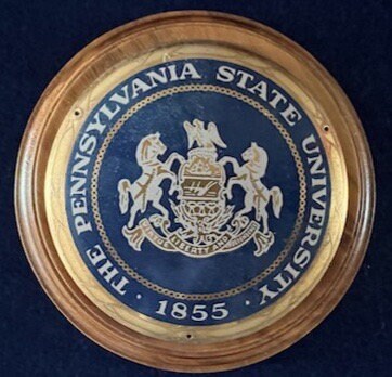 Vintage Penn State wood plaque