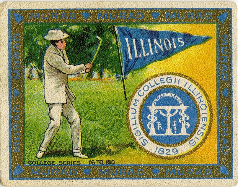 Vintage Illinois College Tobacco Card circa 1910