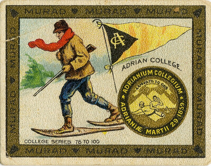 Vintage Adrian College Tobacco Card circa 1910