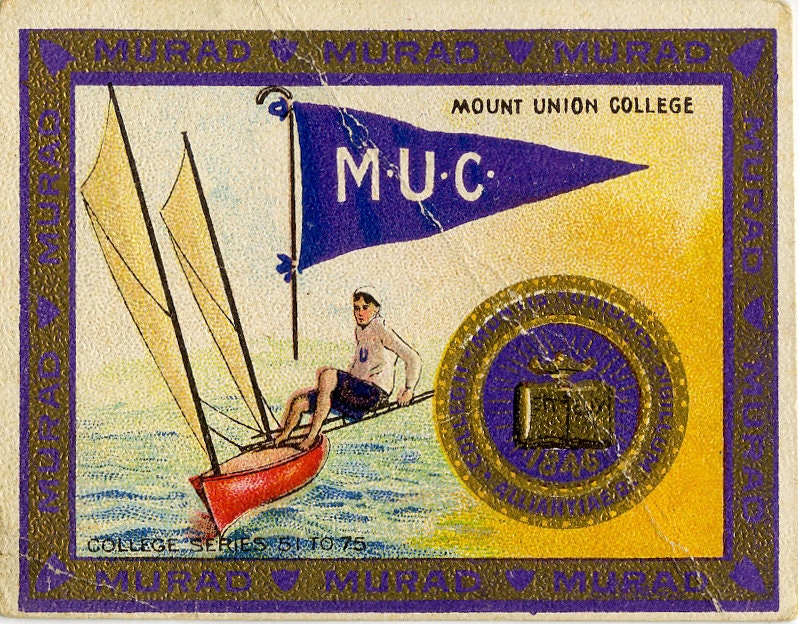 Vintage University of Mount Union (formally Mount Union College) Tobacco Card circa 1910