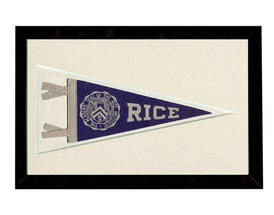 Vintage Rice University Pennant (circa 1960s)