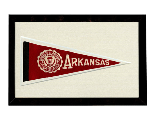 Vintage University of Arkansas Pennant (circa 1950s)