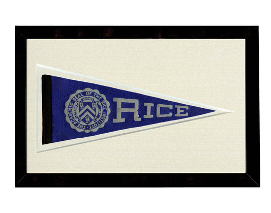 Vintage Rice University Pennant (circa 1950s)